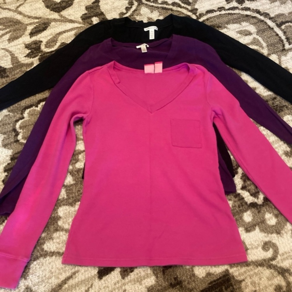 Bundle of cotton long sleeve V-neck